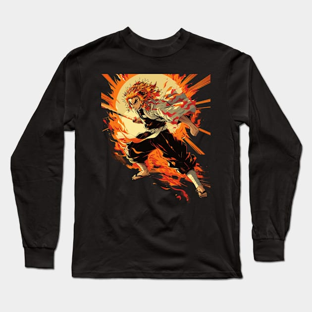 Demon Slayer Spectacular Soundtracks Long Sleeve T-Shirt by labyrinth pattern